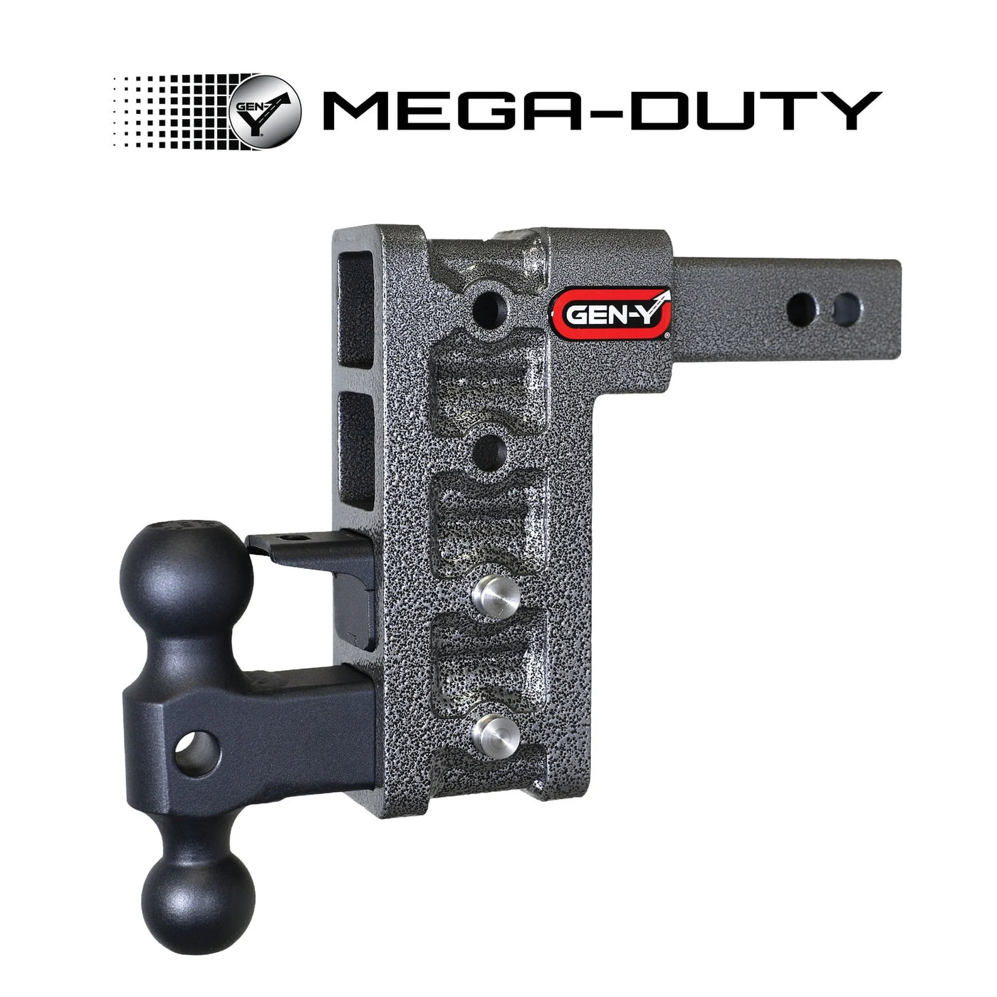 GEN-Y MEGA DUTY 2“ Shank, 10” Drop, 7,000 KG Hitch & Versa-Ball (50 MM & 70 MM)