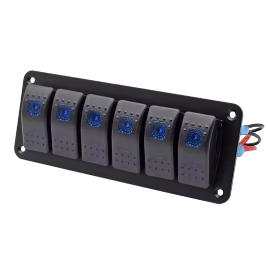 5 Gang Auto Rocker Switch Panel 12V